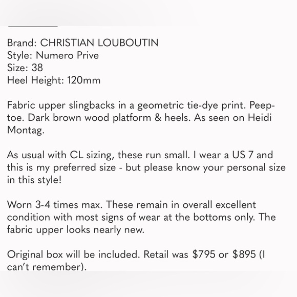 CHRISTIAN LOUBOUTIN Numero No Prive Red Fabric Slingback Heels 38 7 7.5 - Picture 12 of 12